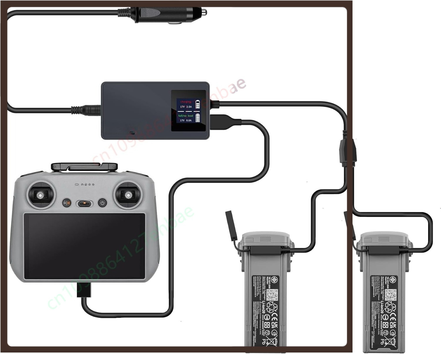 LCD battery car charger for DJ - Drone Charging Hub incelemesi ve fiyatı