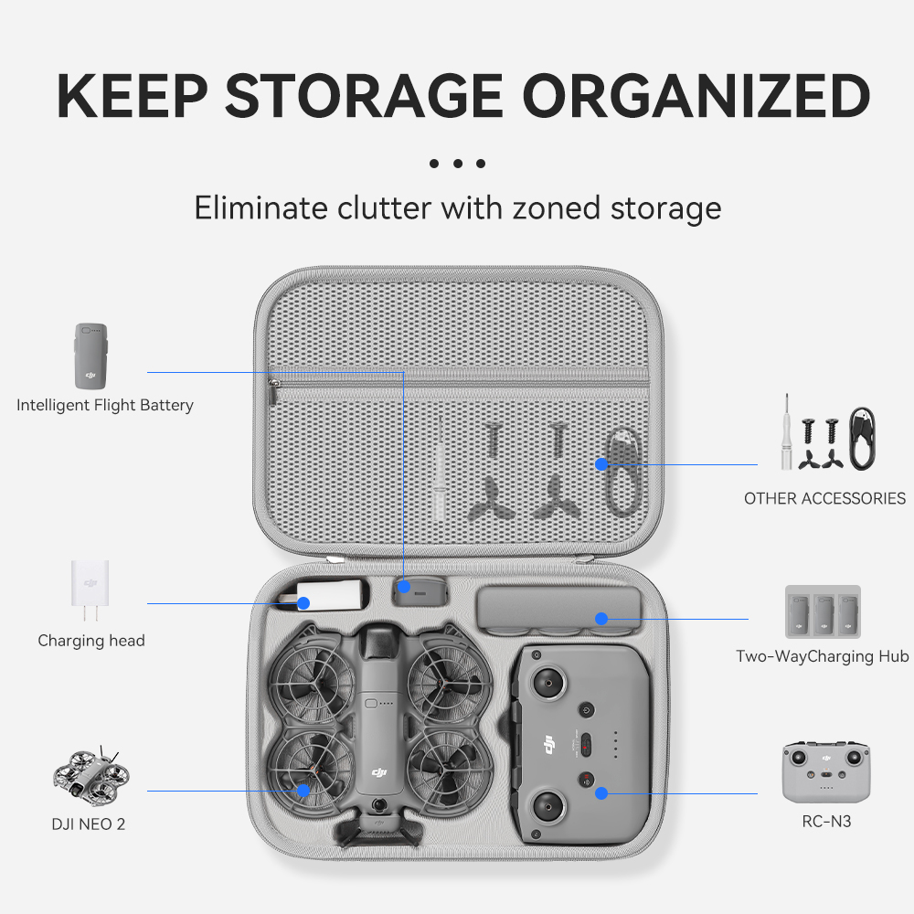XFJI Travel Organizer Bag for  - Drone Carrying Case incelemesi ve fiyatı