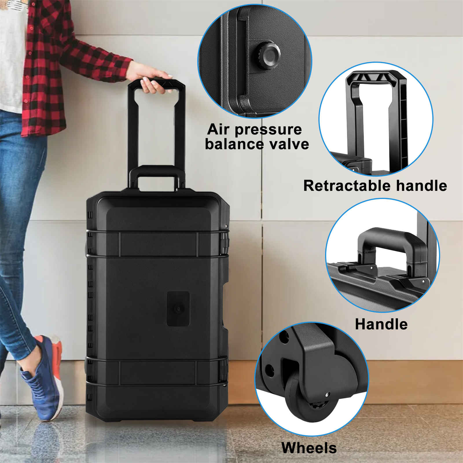 Rolling Camera Case, Portable  - Drone Hard Shell Case incelemesi ve fiyatı