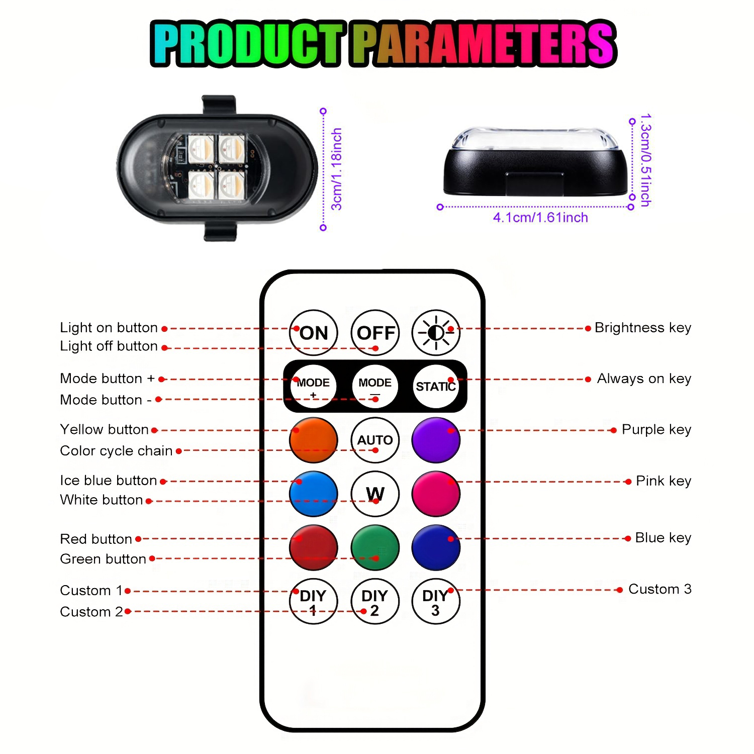 Upgraded 4LEDs Wireless LED St - Drone Strobe Light incelemesi ve fiyatı
