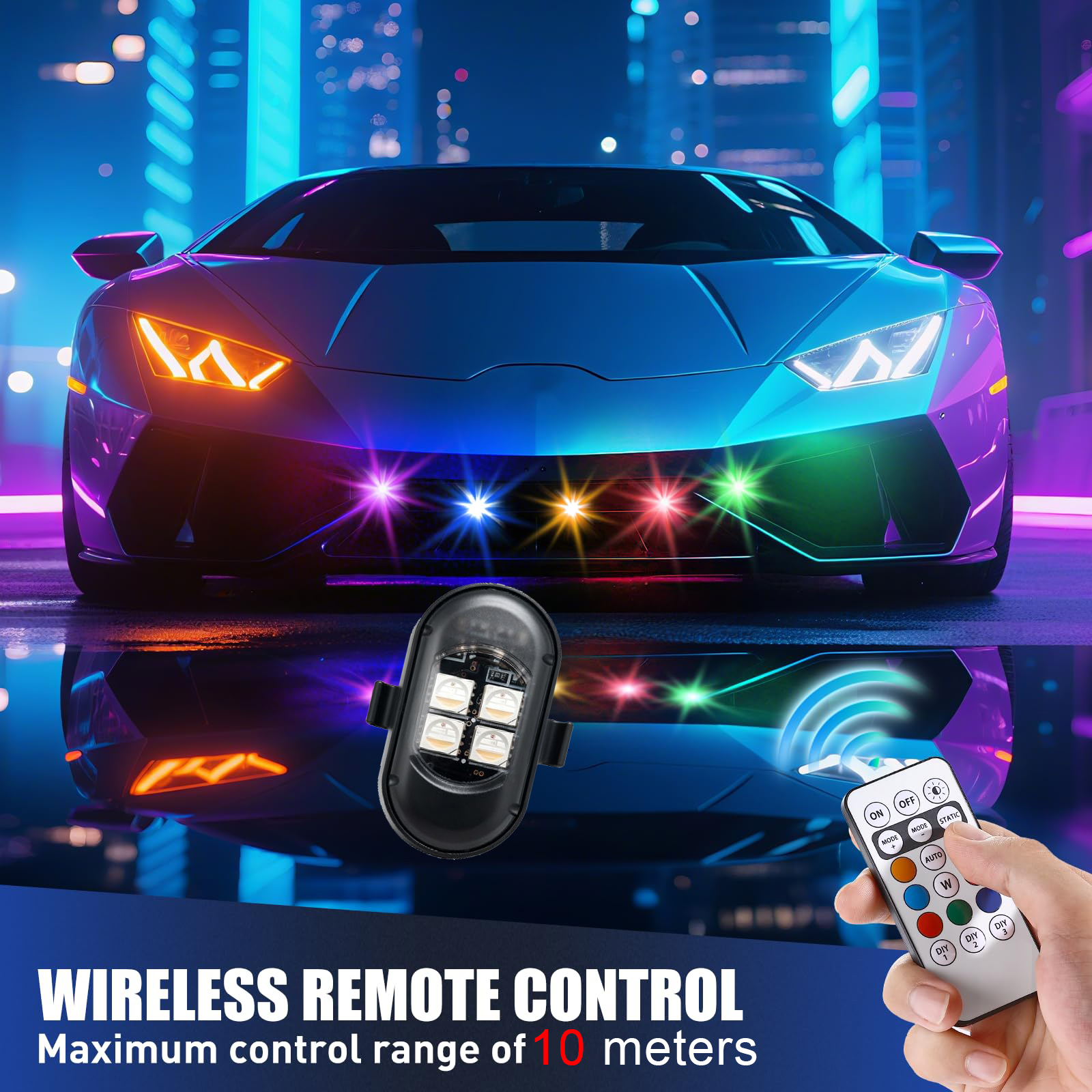 Upgraded 4LEDs Wireless LED St - Drone Strobe Light incelemesi ve fiyatı