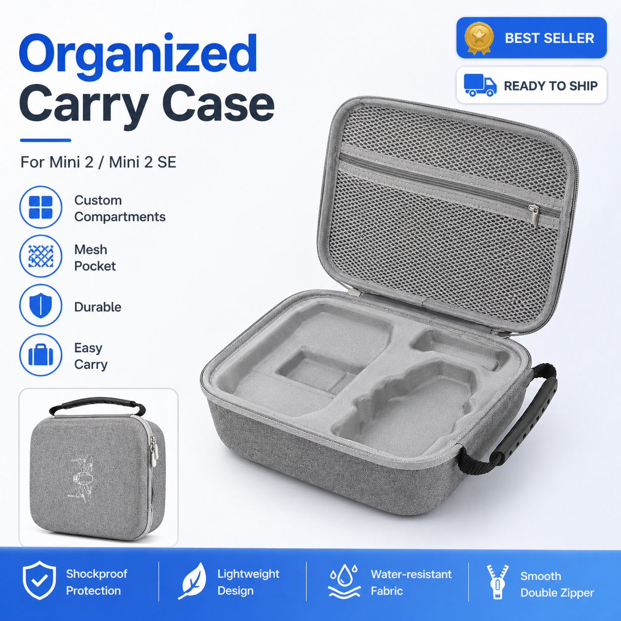 DJI Mini 2/SE Hard Shell Case  - Drone Hard Shell Case incelemesi ve fiyatı