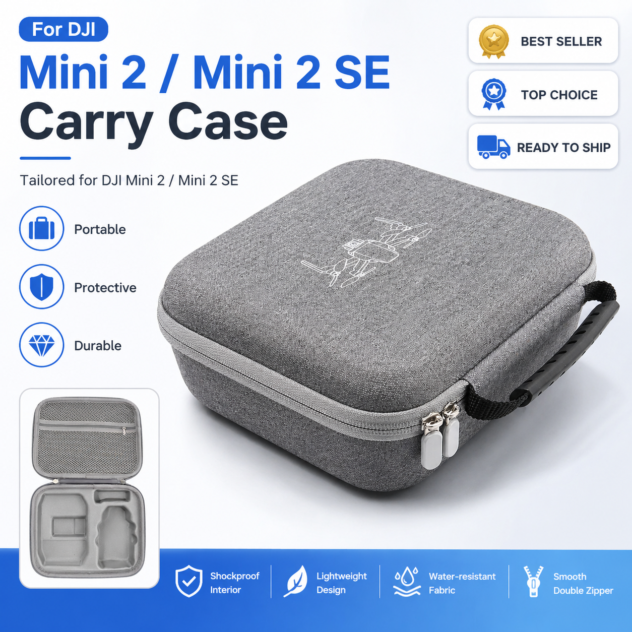 DJI Mini 2/SE Hard Shell Case  - Drone Hard Shell Case incelemesi ve fiyatı
