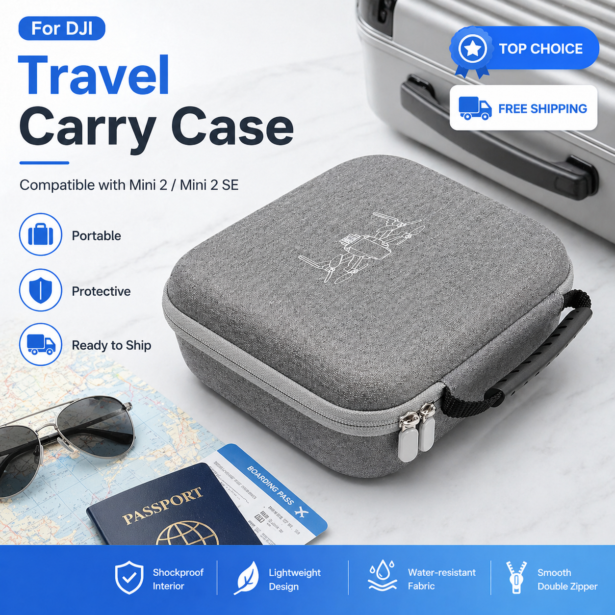 DJI Mini 2/SE Hard Shell Case  - Drone Hard Shell Case incelemesi ve fiyatı