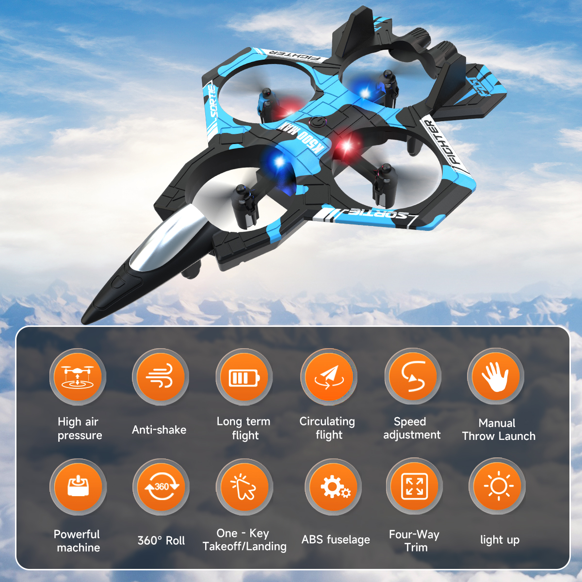 AXNEN K500 MAX RC Plane Fighte - Drone Beacon Light incelemesi ve fiyatı