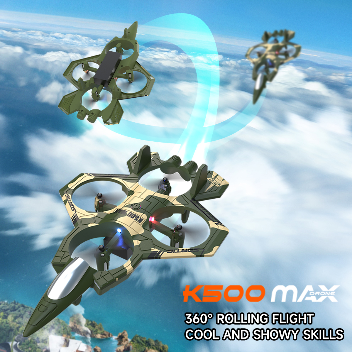 AXNEN K500 MAX RC Plane Fighte - Drone Beacon Light incelemesi ve fiyatı