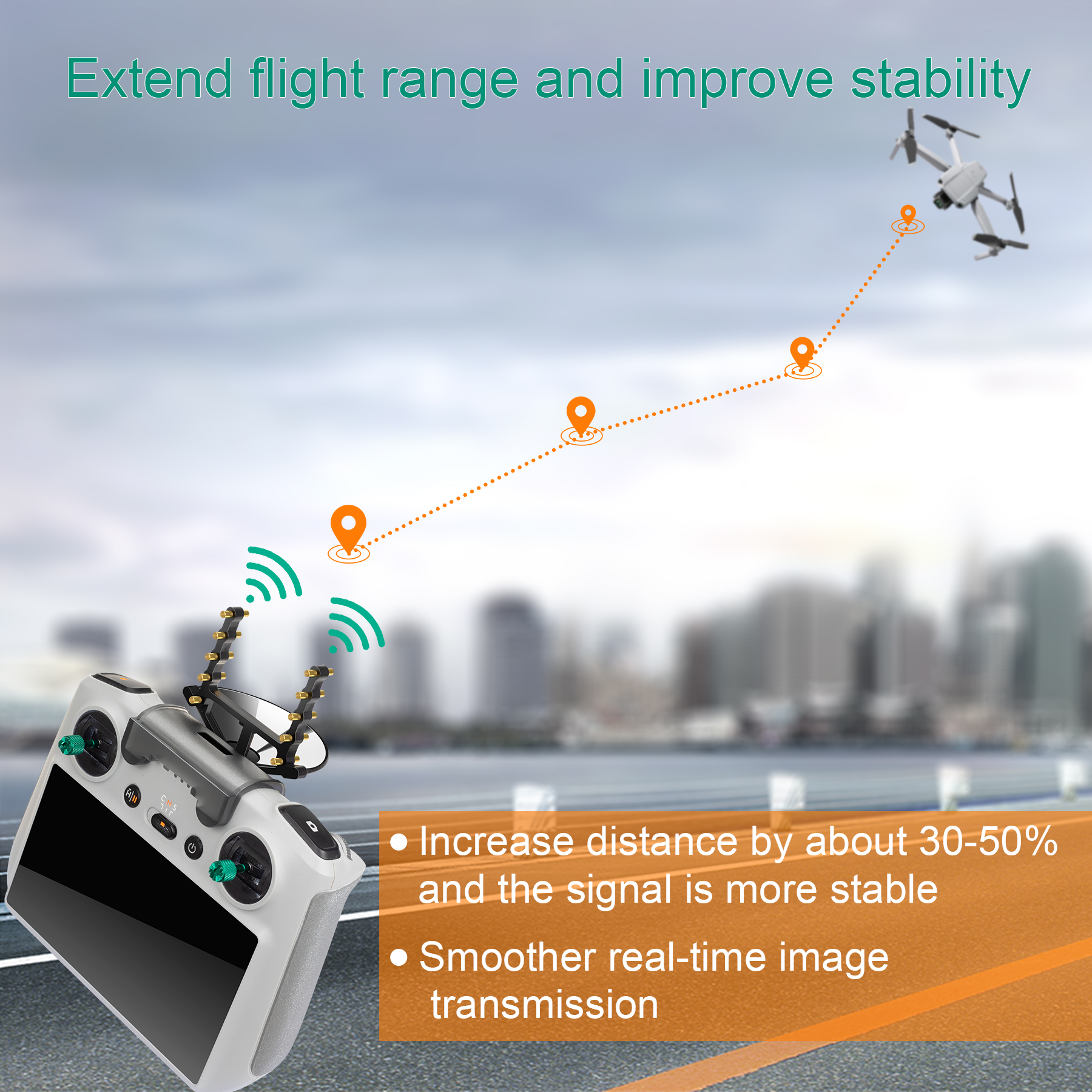 Antenna Signal Booster with Br - Drone Tablet Mount incelemesi ve fiyatı