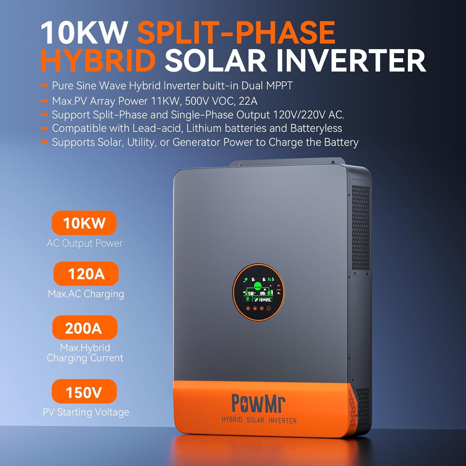 PowMr 10KW Split Phase Inverte - Drone Solar Charger incelemesi ve fiyatı