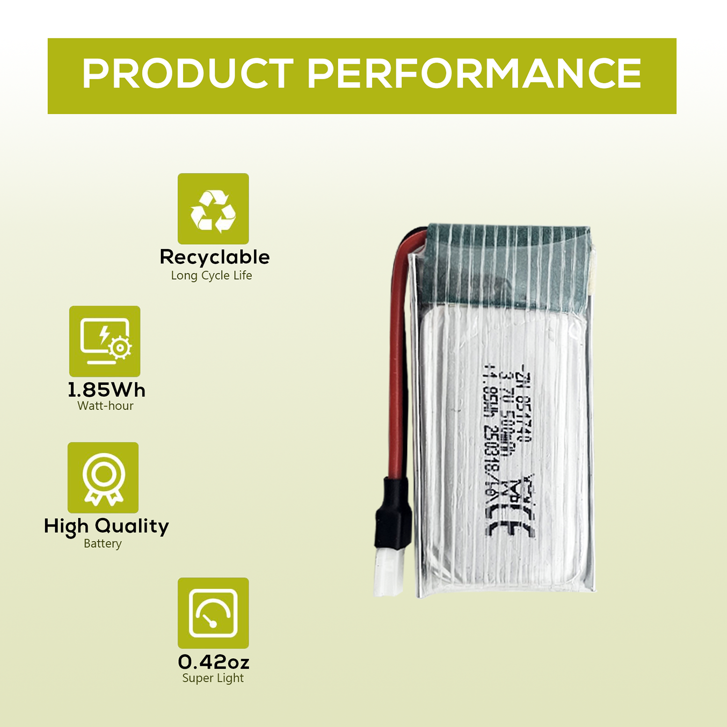 5Pcs 3.7V 500mAh LiPo Batterie - Drone Battery Adapter incelemesi ve fiyatı