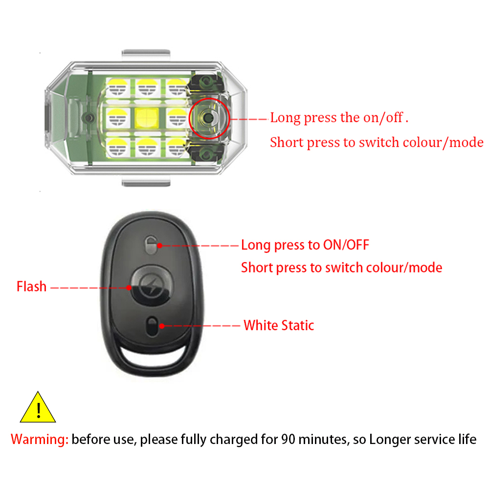 1/2/4pcs Wireless LED Drone St - Drone Strobe Light incelemesi ve fiyatı